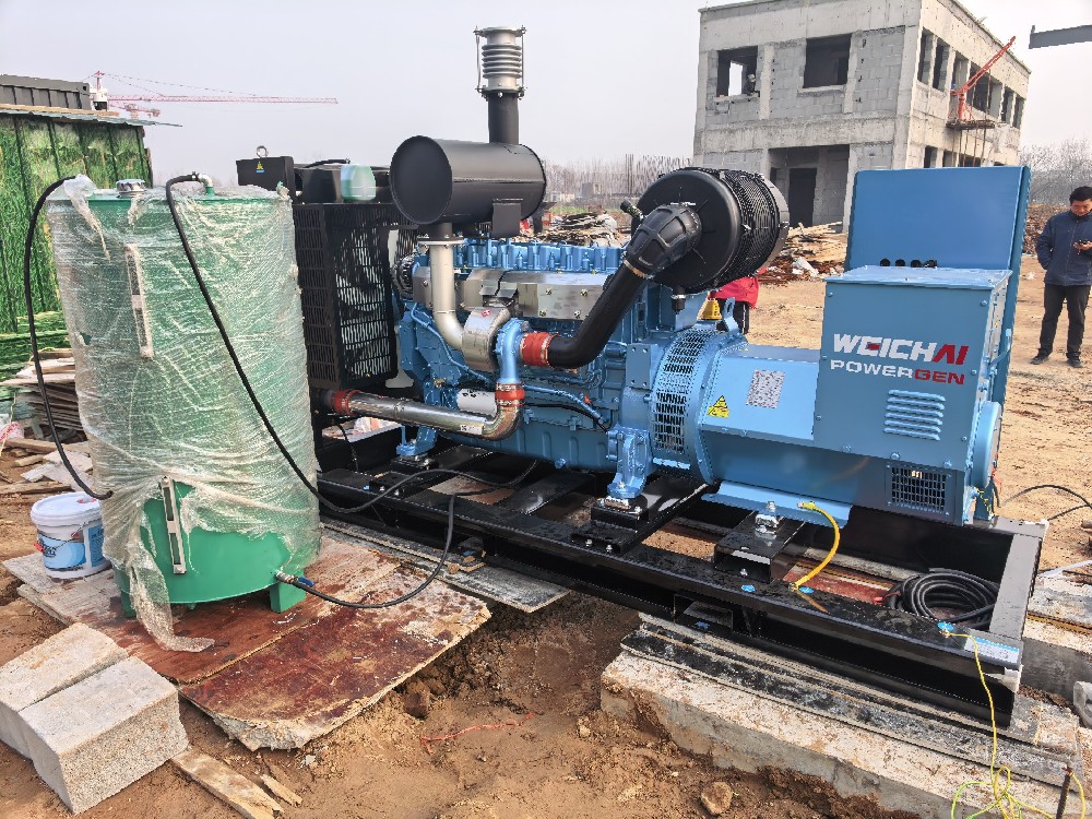 某加油站发电机组调试现场情况